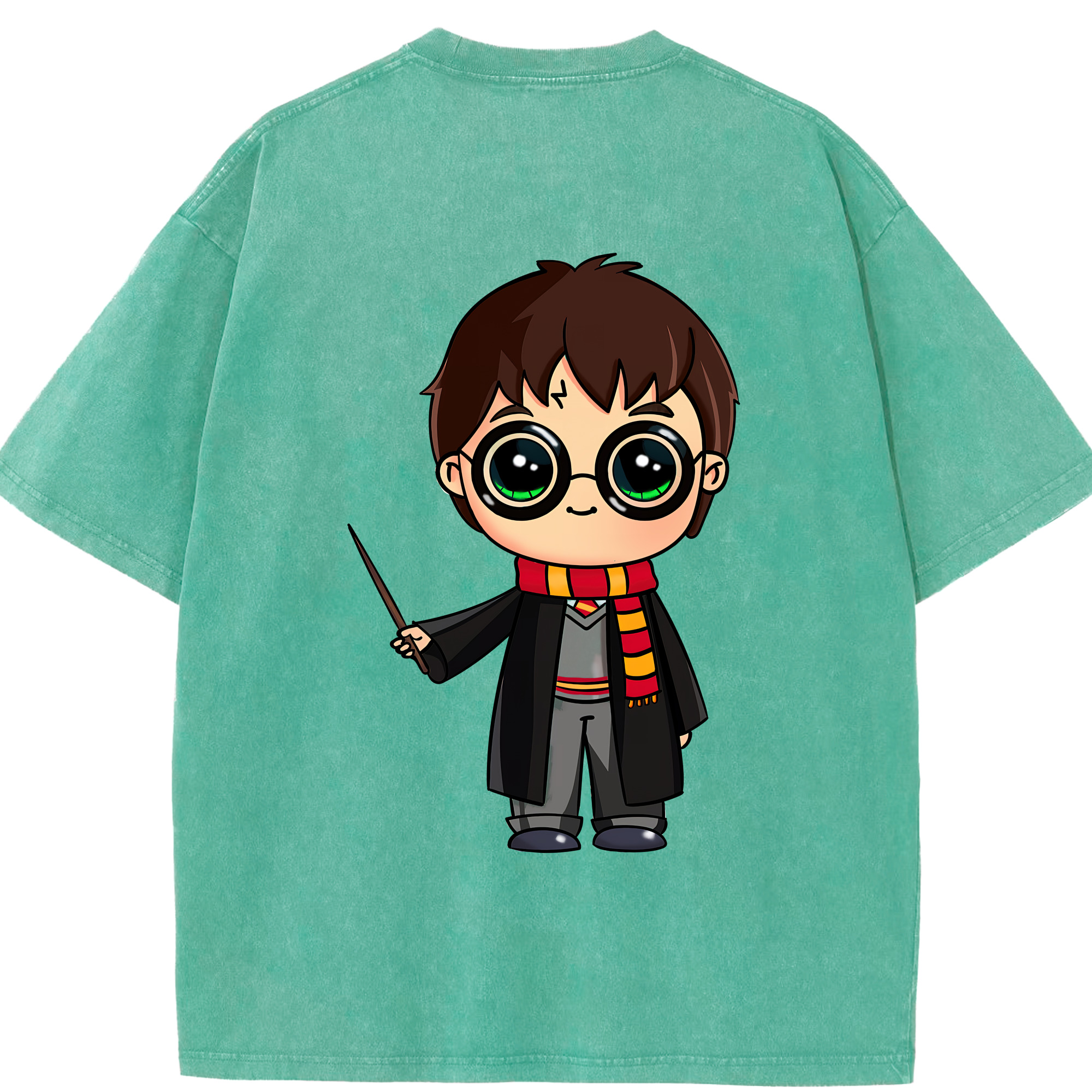 （画像用） Harry Potter ハリー・ポッターシリーズ 綿100% ヴィンテージ風 半袖Tシャツ（背面プリント）